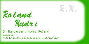 roland mudri business card